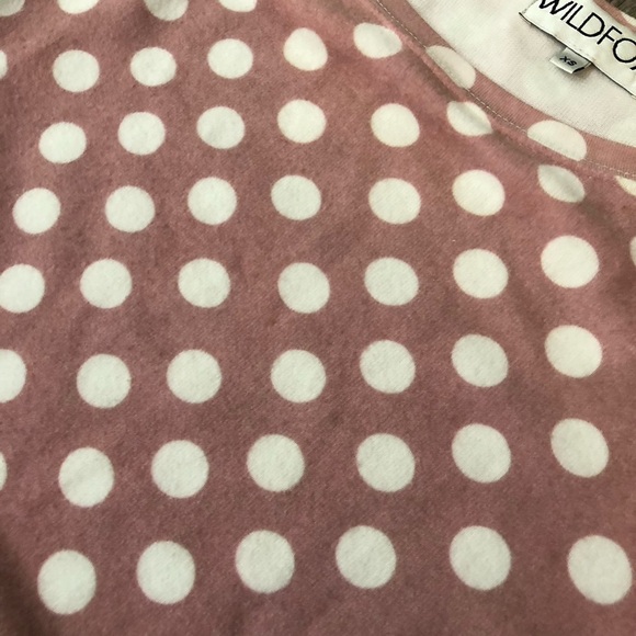 Wildfox pink & white polka dot sweater xs - Picture 5 of 6